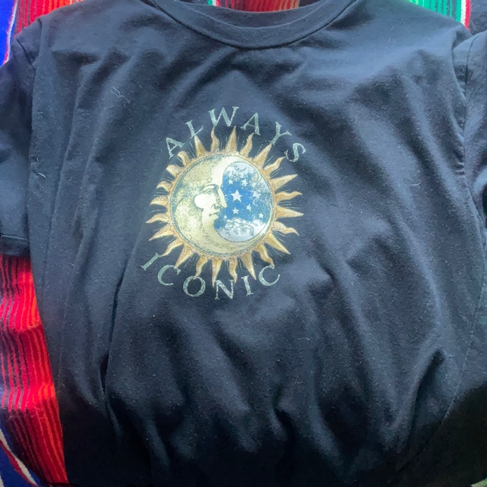 A sun and moon  shirt